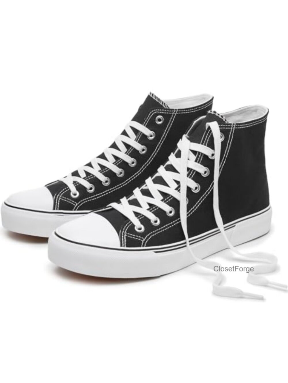 High Top Canvas Sneakers Lace-Up Fashion Walking Shoes